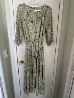 Spring Green Flower Dress