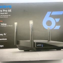 Linksys Hydra Pro 6E MR75WH AXE6600 Tri-Band WIreless Router - Black