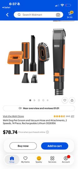 New- in box/never opened**Wahl Groom & Vac Pet -14 Piece Dog Grooming Kit