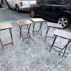Folding Tray Table Set of 5