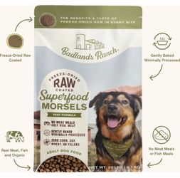 Badlands Ranch Superfood Complete Raw Coated Morsels Beef - 20 lb