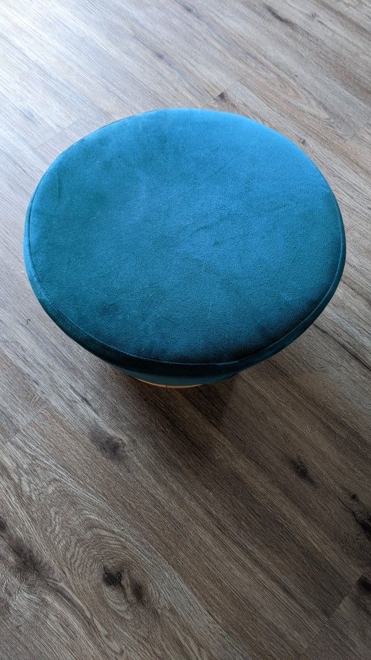 Green Upholstered Footstool