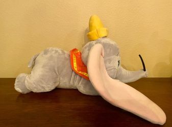 🐘 NEW Disney Flying Dumbo Elephant with Feather Plush Stuffed Animal 18” Long