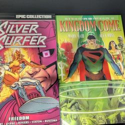 Lot Of Trade Paperbacks Marvel DC Silver Surfer Comics