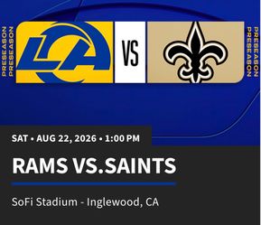 Rams 🐏 vs Saints