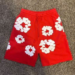Small Red Denim Tears Shorts