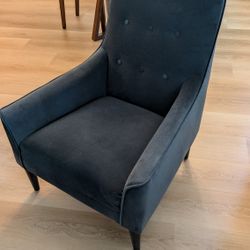 Suede Blue Armchair