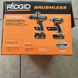 Ridgid 18v Brushless 2-TOOL COMBO KIT (R9208)
