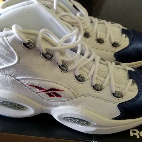 Reebok The Question Mid Iverson Shoes Size 13 Pearlized Blue