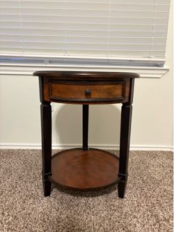 Wood side table