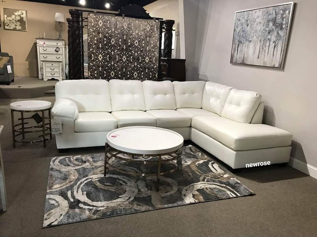 ✨️Same Day/ Next Day Delivery✨️ 
Donlen White RAF Corner Chaise Sectional
