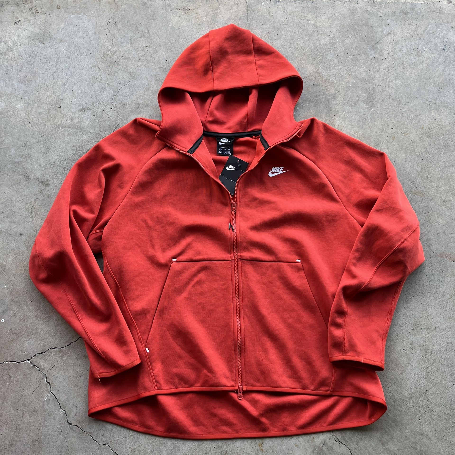 Nike Red Tech Fleece Full Zip Hoodie - Size 3XL (New With Tags)