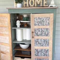 Solid Wood Storage Cabinet Refinished