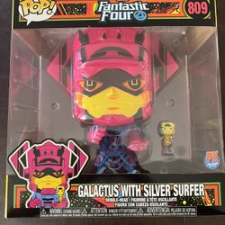 Funko Pop! Galactus with Silver Surfer Black Light 10-inch Jumbo Entertainment Earth Exclusive 