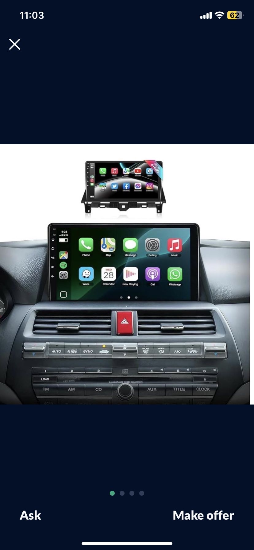 Honda Accord Carplay Android 13