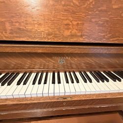 Antique Upright Piano + Bench