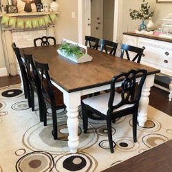 Custom Made Farmhouse Style Dining Tables. 