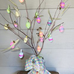 Easter Egg Tree With Jelly Bean Filled Vase