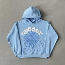 Sp5der Web Hoodie ‘Sky Blue’ Size Medium Brand New
