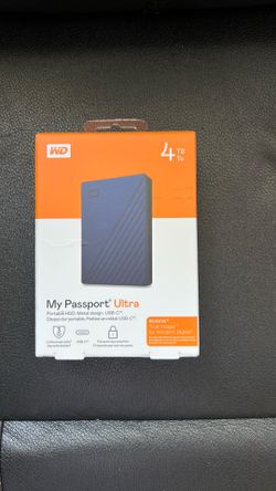 WD 4TB My Passport Ultra, Blue, Portable External Hard Drive- WDBFTM0040BBL-WESN