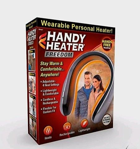 New Handy Heater Freedom
Wearable Neck Heater for
On-the-Go Hands Free Heater
