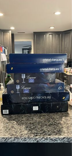 Cristal fancy wine glasses per box