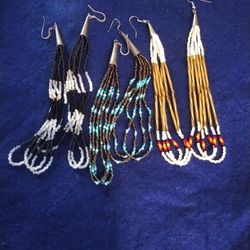 Hand Made Navajo Style Dangling Earrings