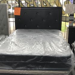 Special Sale❗️Queen Bed With Classic Mattress Set