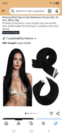 Black Tape In Hair Extensions
