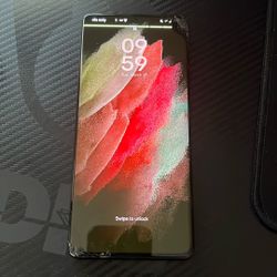 Samsung Galaxy S21 Ultra 5G (Unlocked) – Works – Screen Damage