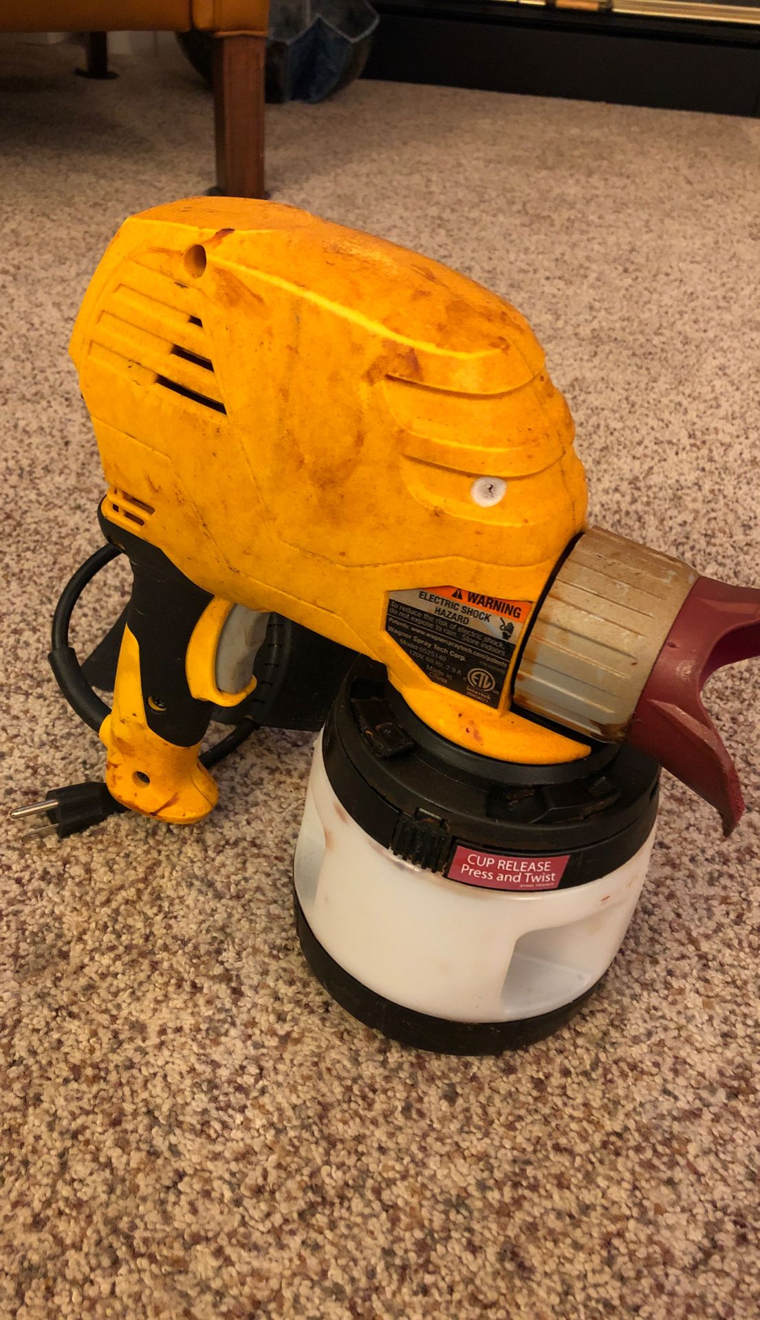 Wagner Power Stainer Plus (Paint Sprayer) cleaned paint jar since