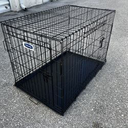 36x22x25in Large Black Metal Double Door Dog Pet Animal Cage Containment Crate! Perfect for dogs 40-70lb