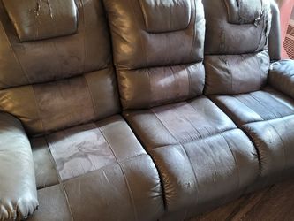 Grey Reclining Couch