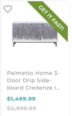 Palmetto Home 3 Door Drip Cabinet Credenza
