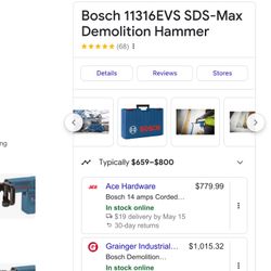 Bosch 11316EVS SDS-Max Demolition Hammer