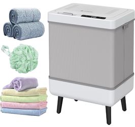 Towel Warmer Bucket,4 in 1 Heating-Drying-Delay-Foldable 35L Quick Towel Blanket Warmer, Led Display