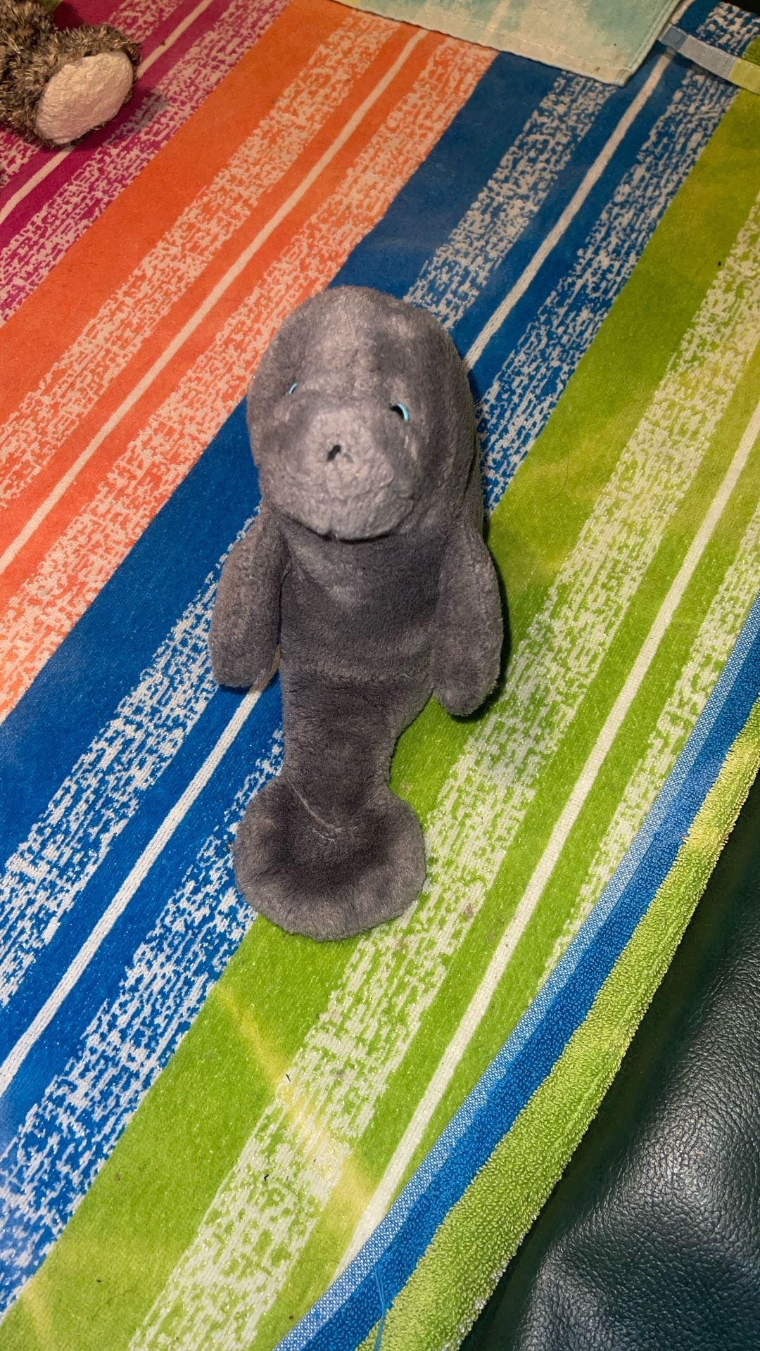 The Petting Zoo Vintage Manatee Beanie Plush. 11”