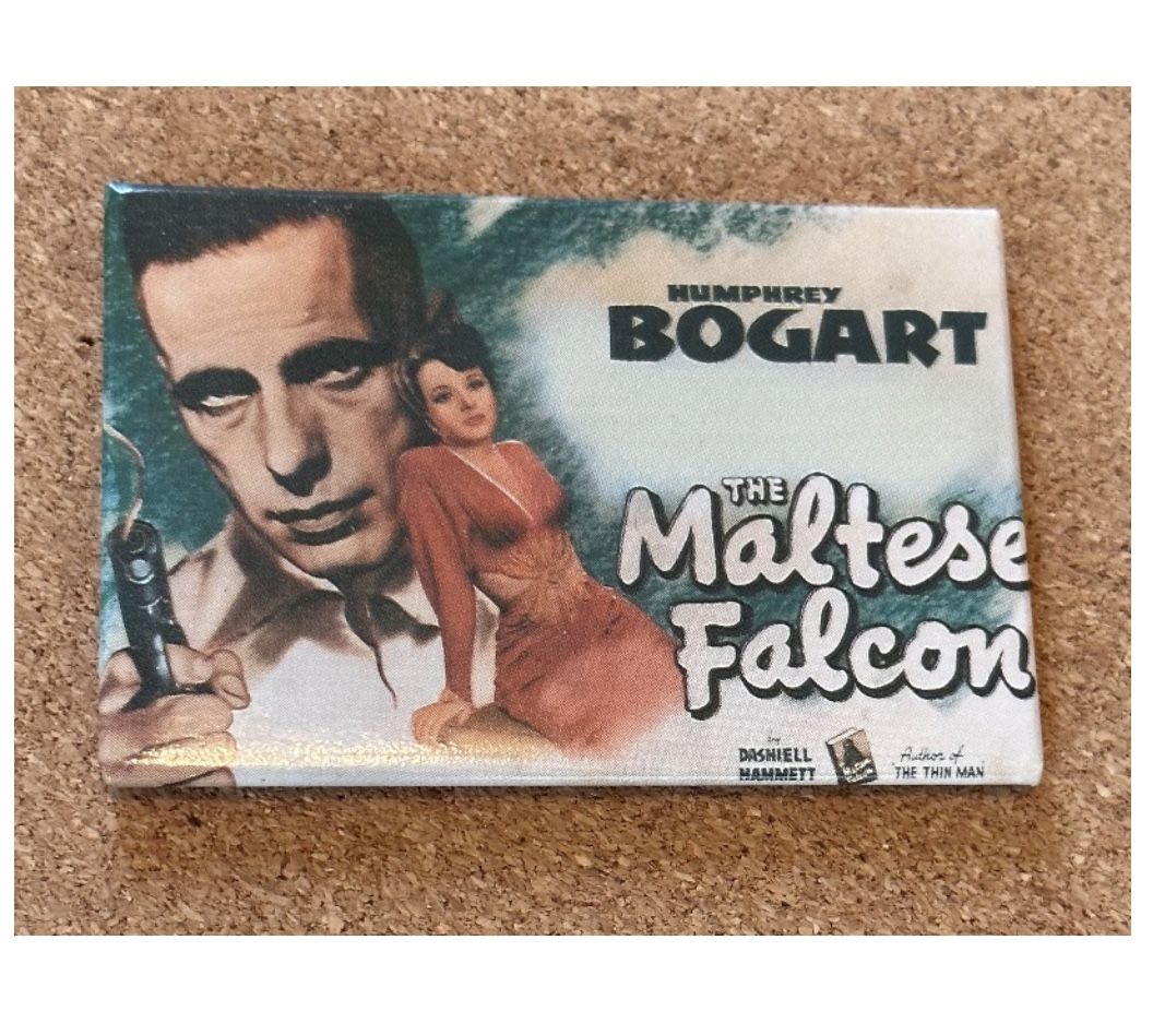 Vintage Humphrey Bogart Magnet The Maltese Falcon By Dashiell Hammett Collectibl