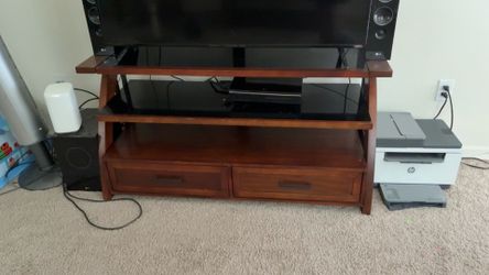 TV stand with shelves