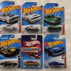 Hot Wheels Muscle Dodge KITT Pontiac Chevy Lot Of 6 Cars New