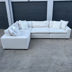 Ivory 4pc Modular Sectional Sofa Couch