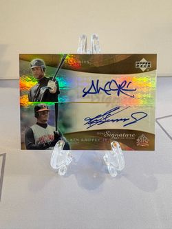 2005 Upper Deck Reflections - Ken Griffey Jr, Alex Rios #ARKG Dual Autograph