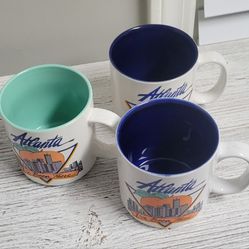 3 Vintage Atlanta Mugs