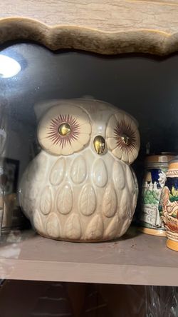 Ceramic Owl Cookie Jar