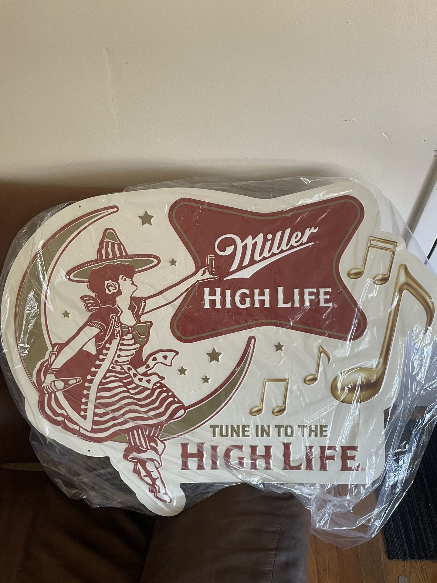 Miller High Life Tin Tacker Sign