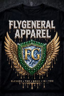 Fly General Apparel Black Graphic T-Shirt