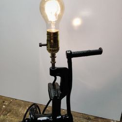 Antique Meat Grinder/ Repurposed Lamp 