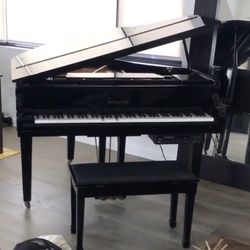 Samick Petite Grand Piano, Black  (has Speakers And 1983 Player System)