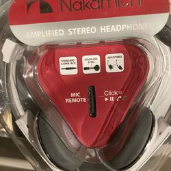 NEW Nakamichi NK2000 Amplified Stereo Mic Remote Headphones