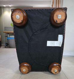 Used Leather Ottoman